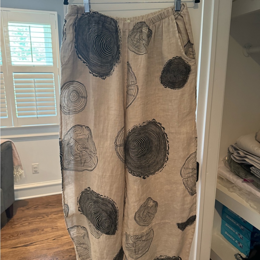 Italian Linen Lantern Style Ankle Pants